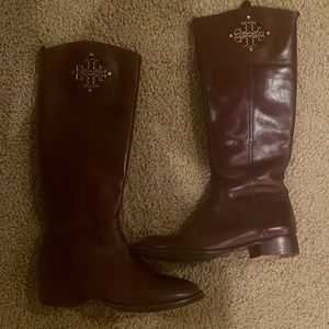 Brown riding boots